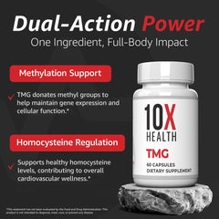 10X Health primer plano polvo de betaína resaltando pureza
