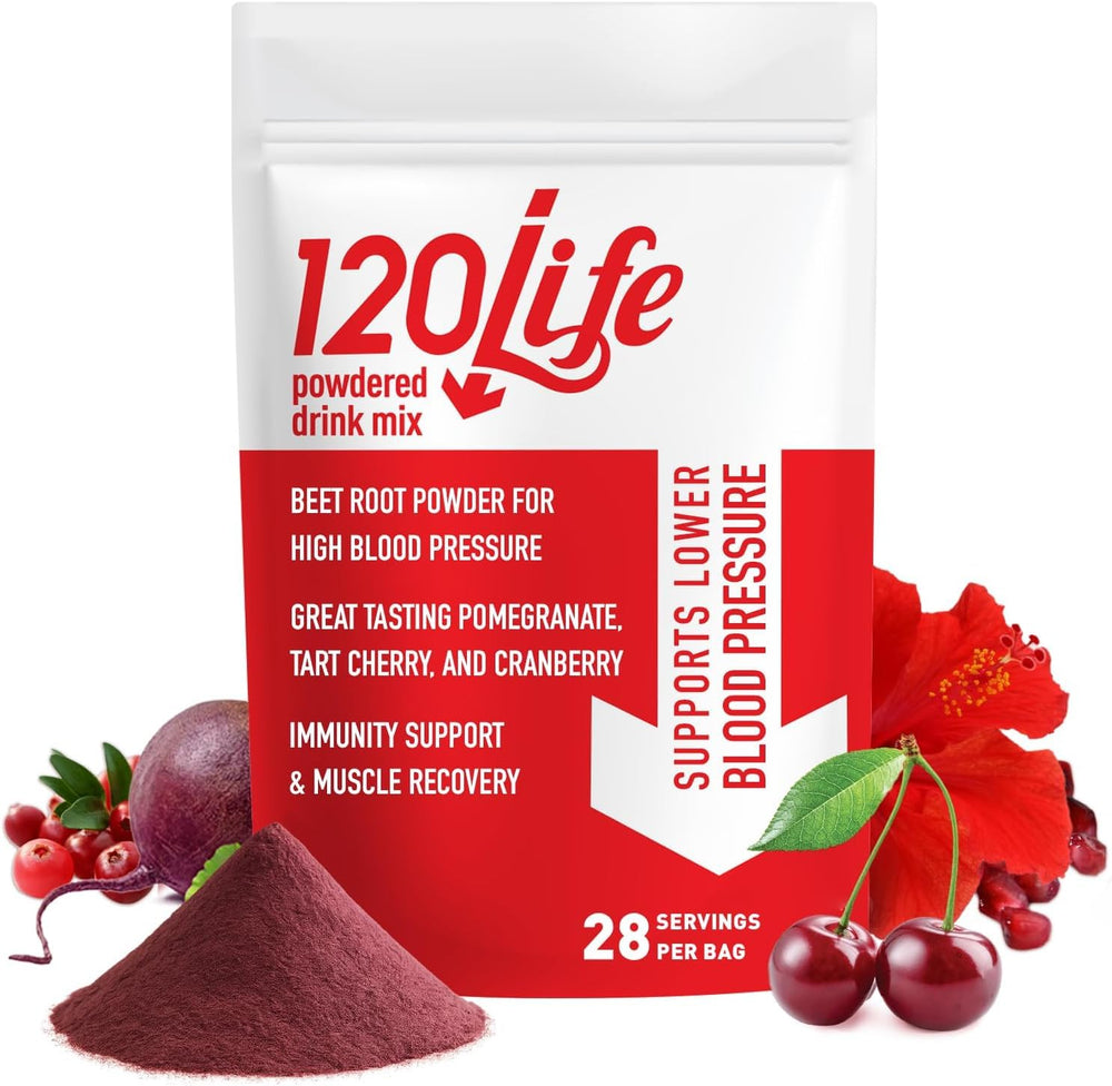 120LIFE frente del envase con etiqueta clara y diseño atractivo beneficios visuales