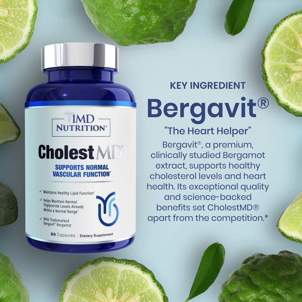 1MD Nutrition cápsulas de CholestMD en mano para control de dosificación
