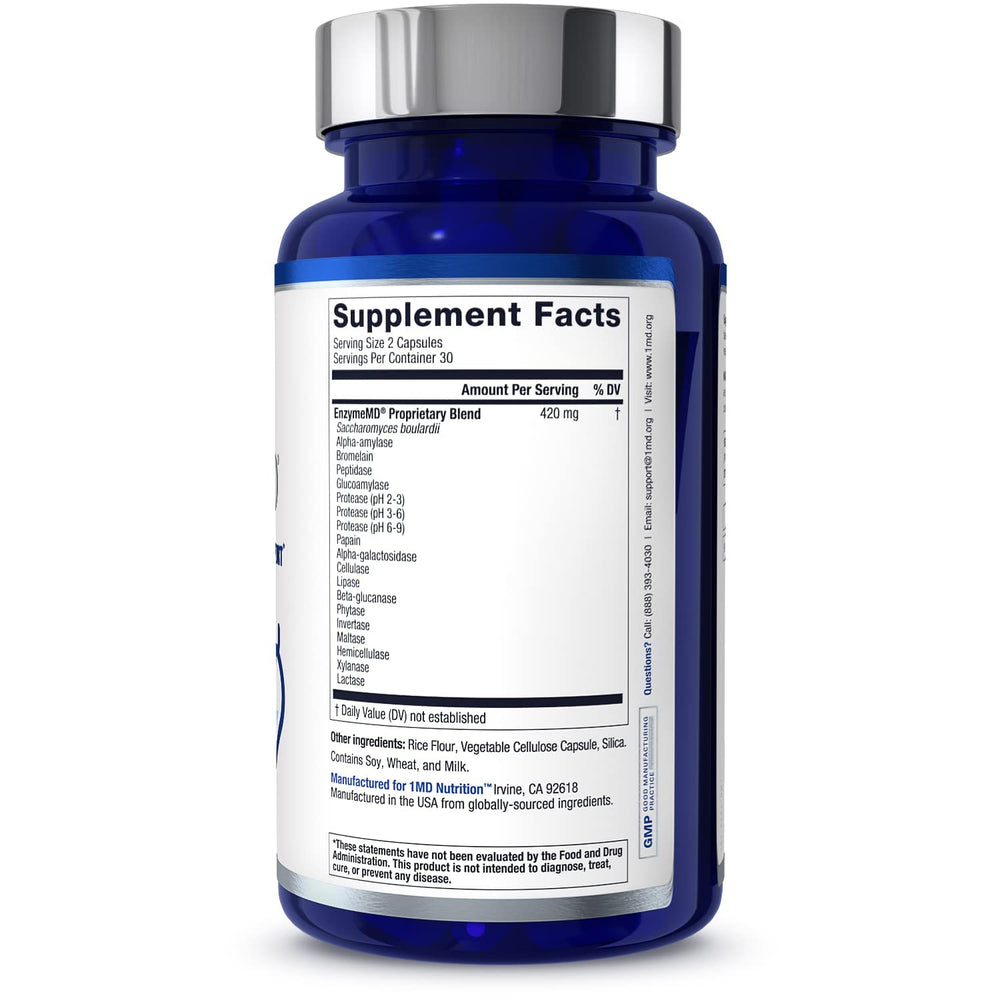 1MD Nutrition ilustración de probiótico y enzimas para soporte digestivo