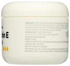 365 by Whole Foods Market crema primer plano de etiqueta con lista de ingredientes