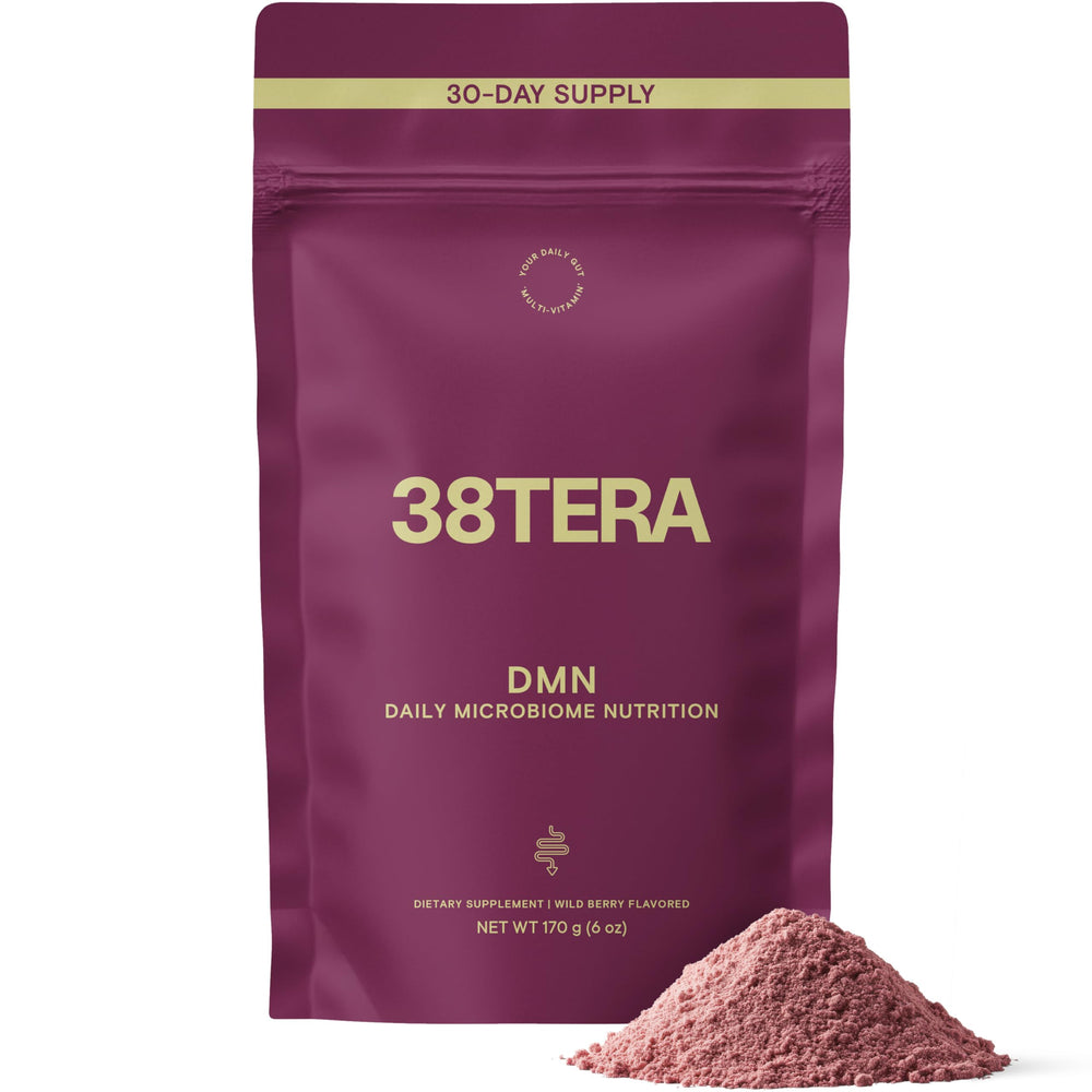 38TERA envase frontal con sabor wild berry, presentacion clara y útil