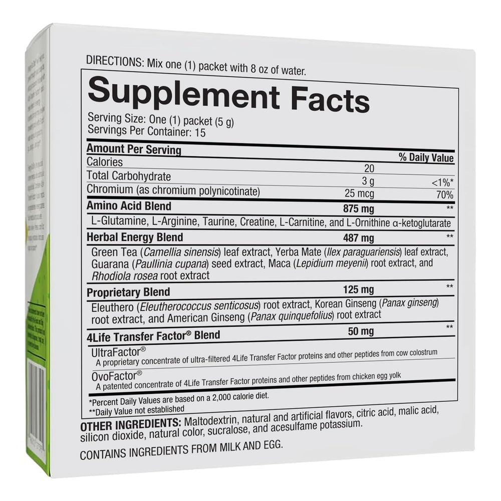 4Life Energy Go Stix presentación 15 sobres, práctico para viajes.