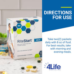 4Life RiteStart Men formato dosis diarias para uso conveniente