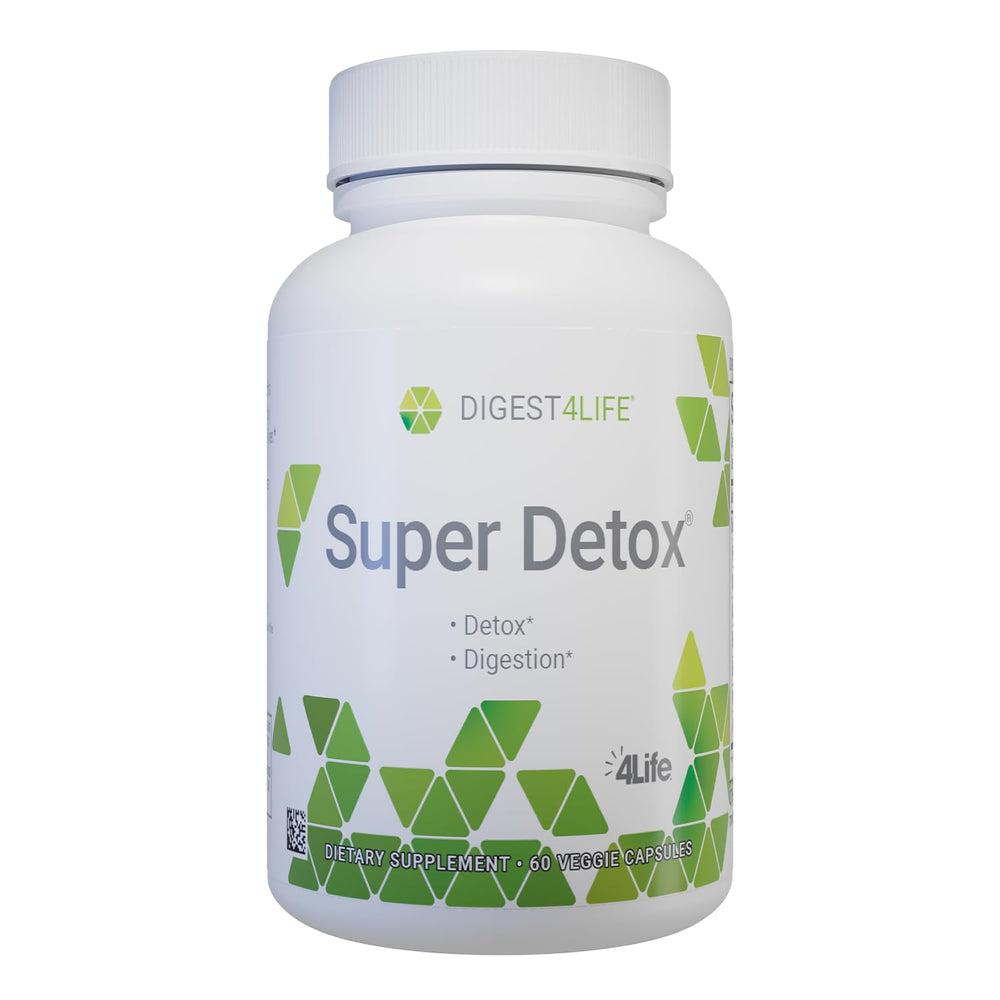 4Life Super Detox en envase, apoyo a la detoxificación natural.