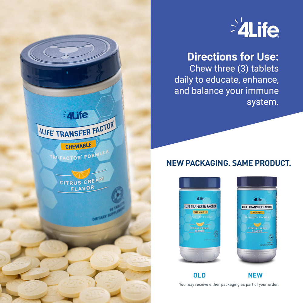 Label displays citrus cream flavor and key ingredients for daily dosing