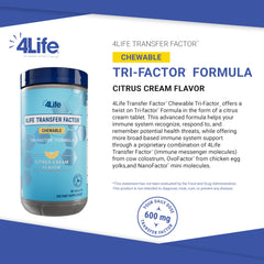 Close-up of Tri-Factor chewables highlighting texture and form