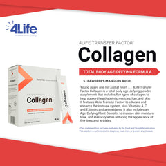 4Life Transfer Factor Collagen, paquete de muestra, ideal para probar beneficios en piel y uñas.