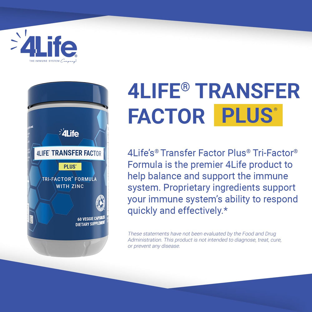 Manos sosteniendo cápsulas de 4Life Transfer Factor Plus para uso diario.