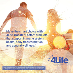Empaque de 4Life Transfer Factor Plus, fácil de incorporar a la rutina diaria.
