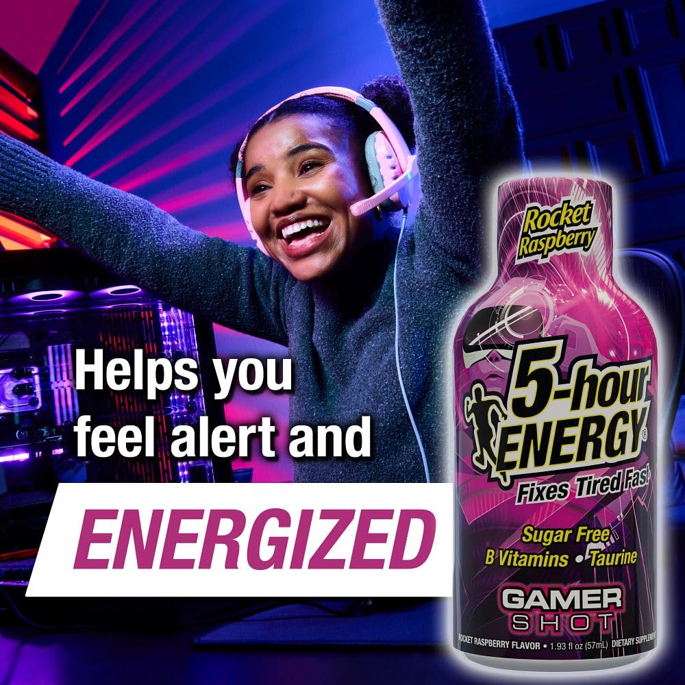 5-hour ENERGY detalle de etiqueta con ingredientes y beneficios visibles