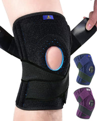 ABYON rodillera frontal mostrando cierre y diseño, soporte inmediato