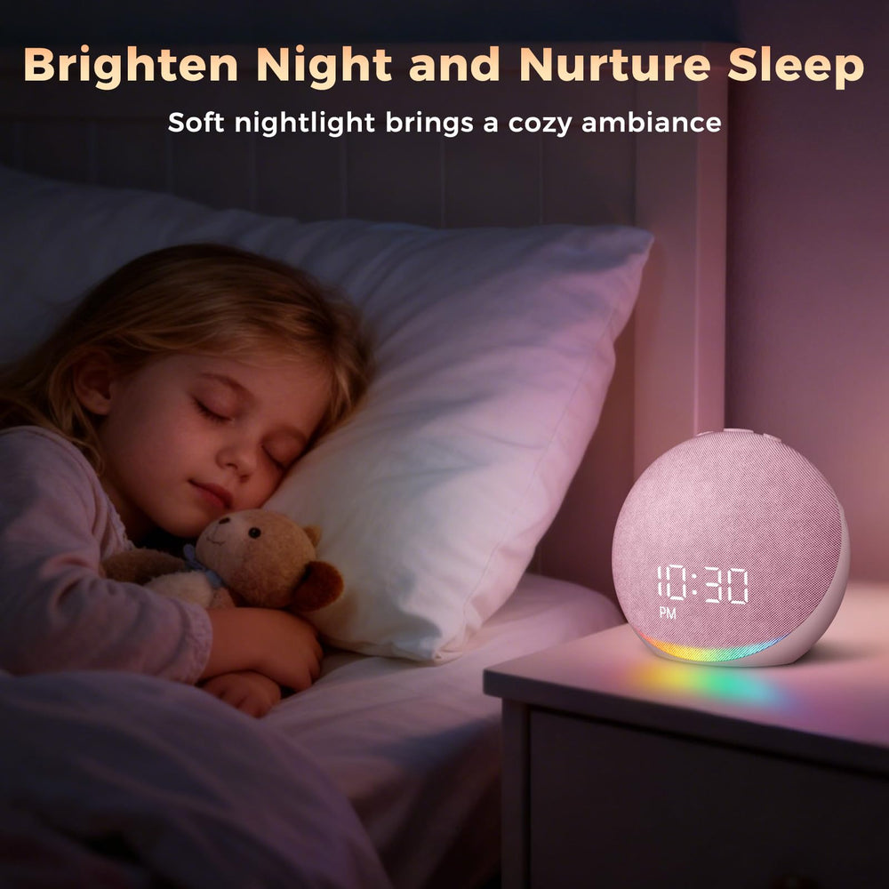 Acedeck pink alarm clock ideal for nurseries and kids rooms