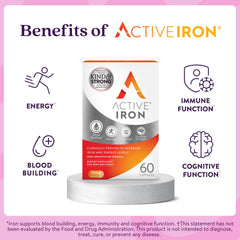 ActiveIron cápsulas foil individualmente selladas para conservación y viaje
