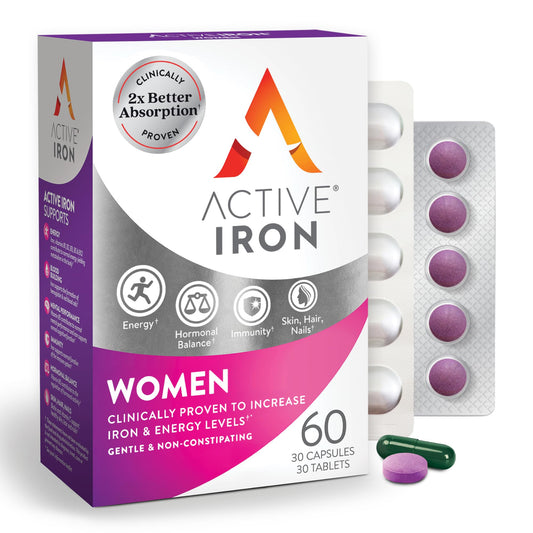 ACTIVEIRON frontal del envase mostrando pack dúo y beneficios visibles