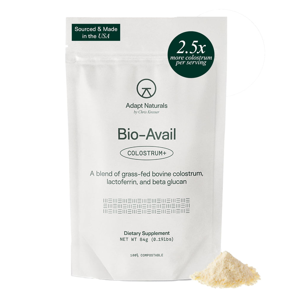 ADAPT NATURALS envase frontal que muestra formato y beneficio de pureza