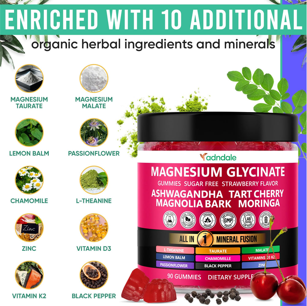 Adndale etiqueta con lista de ingredientes y beneficios claros