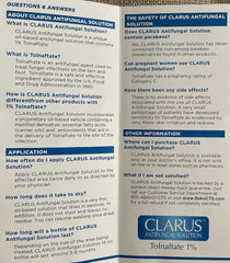 Advanced Footcare Clarus detalle de la solución líquida en gotero mostrando textura de fácil absorción