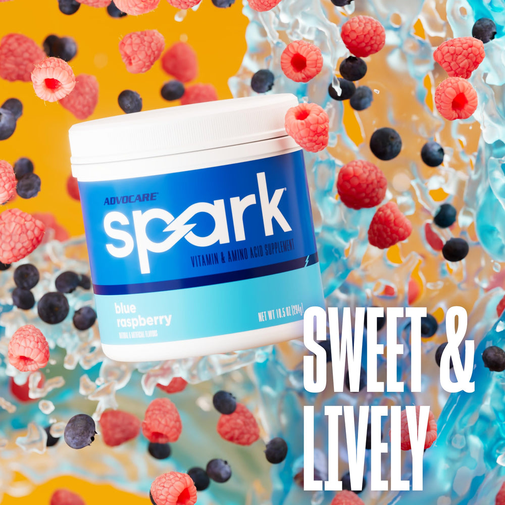 Tapa del envase AdvoCare Spark abierta, detalle del sellado y facilidad de uso diario