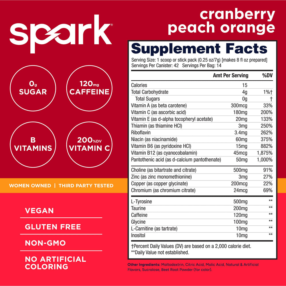 AdvoCare Spark detalle del polvo para observar textura fina y mezcla homogénea