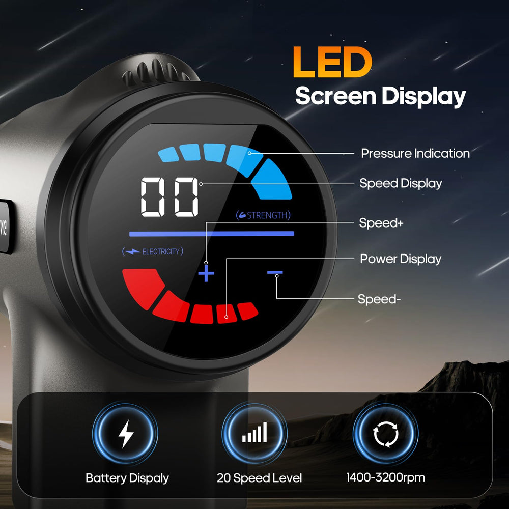 AERLANG pantalla LCD encendida con niveles para ajustar intensidad fácilmente
