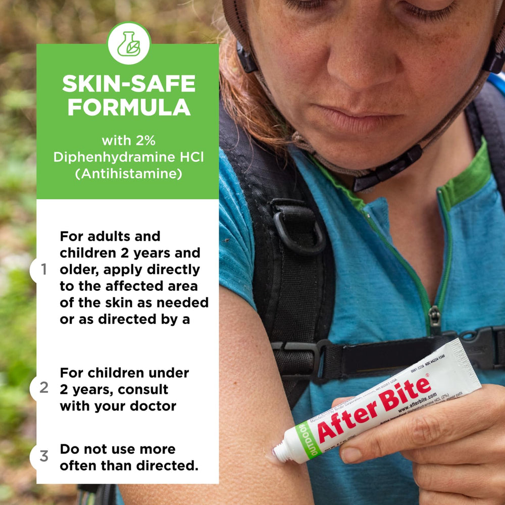 After Bite aplicación sobre picadura demostrando alivio rápido localizado