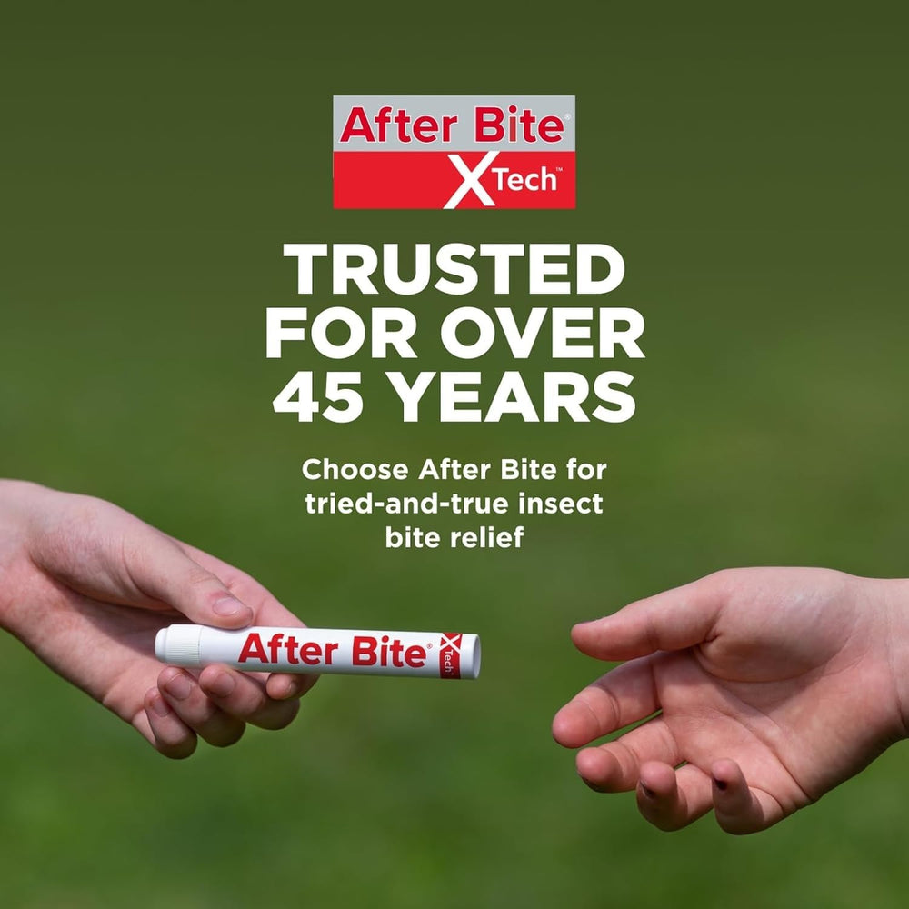 After Bite X-Tech caja abierta mostrando los bolígrafos, listo para usar
