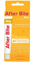 After Bite Xtra frente del empaque mostrando el gel y beneficios para alivio rápido