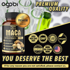 agobi raíces de maca y ashwagandha como origen natural