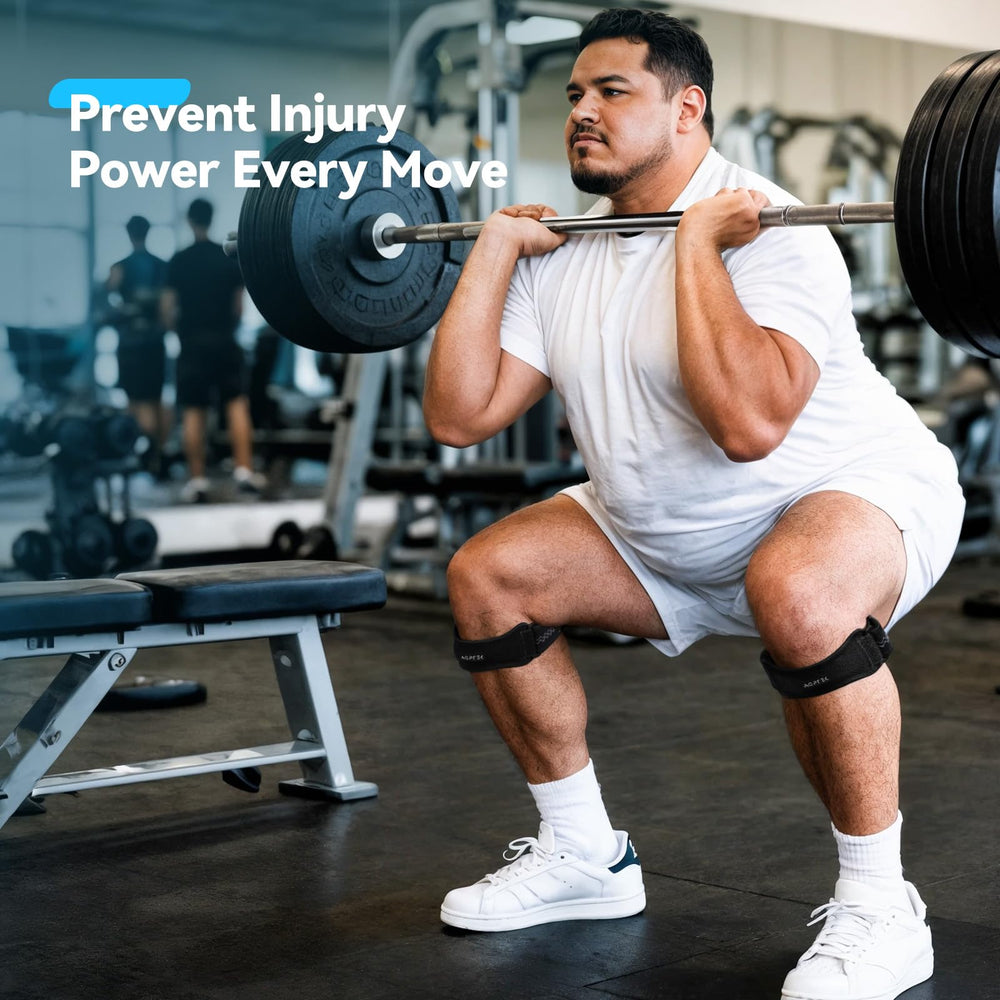 AGPTEK rodillera en gimnasio lifestyle — comodidad para entrenamientos largos
