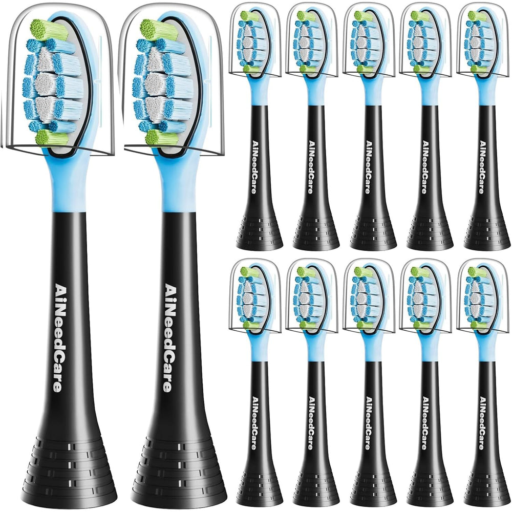 AiNeedCare frontal del pack mostrando 12 cabezales y colores contrastantes