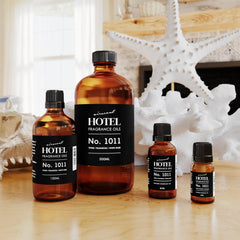 Escena de playa con Air-Scent No. 1011 para ambiente relajante en casa.