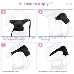 AIRE hombre realizando actividad ligera con soporte para protección del hombro