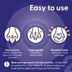 Air Max dilatadores nasales con diseño ergonómico para mayor comodidad