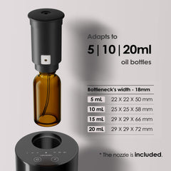 Comparación de escala del Airversa AN6 junto a objetos cotidianos para apreciar su tamaño compacto