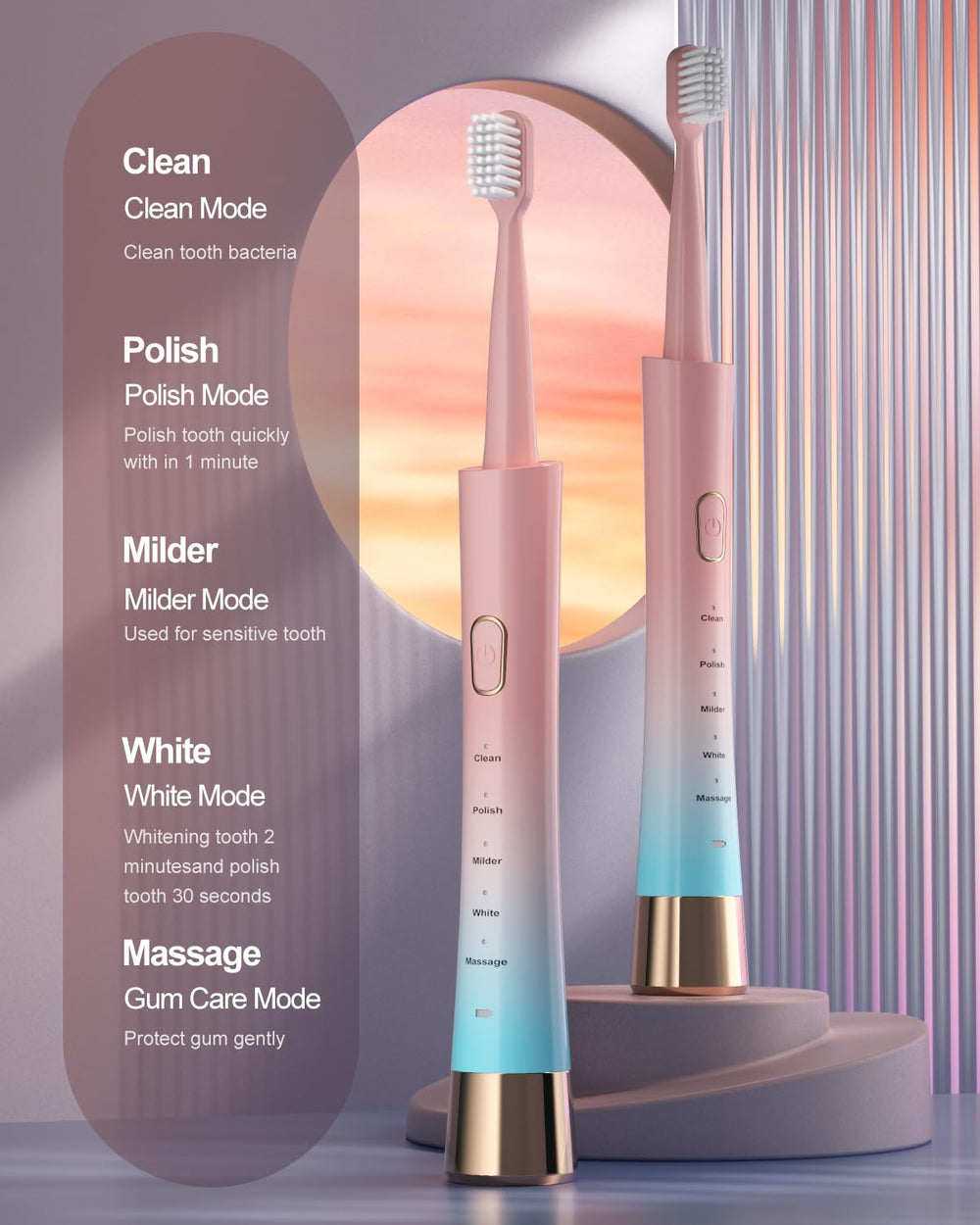 AJELU detalle de cerdas W-wave DuPont para limpieza suave y eficaz