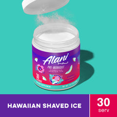 Polvo Alani Nu en cuchara destacando textura fina y mezcla fácil