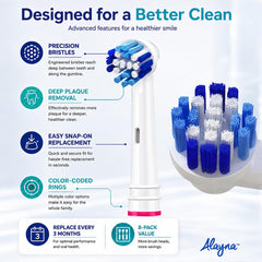 Alayna comparación con mango Oral-B compatible para comprobar ajuste