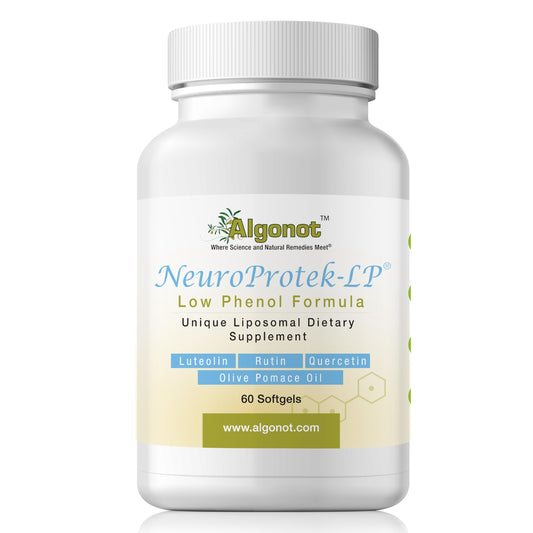 NeuroProtek Bajo Fenol de Algonot en botella para almacenamiento seguro.