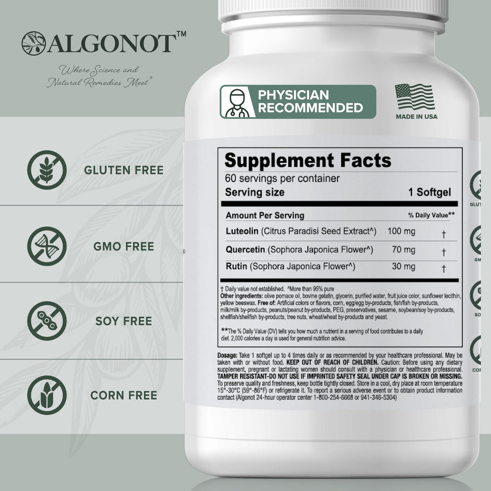 Envase de NeuroProtek con cápsulas blandas, formato práctico para uso diario.