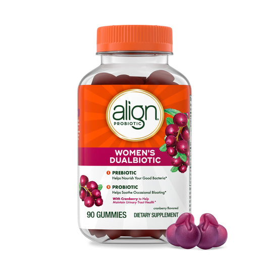 Align envase frontal de gomitas con aspecto claro y práctico para uso diario
