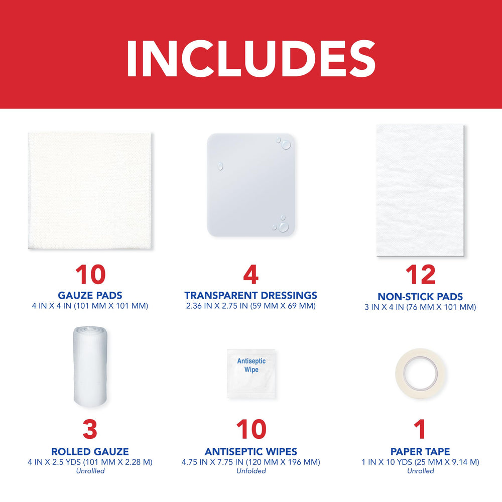 All Health primer plano de gasas estériles mostrando textura y absorción