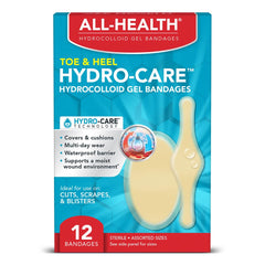 All Health empaque frontal del surtido de 12 apósitos protege y organiza