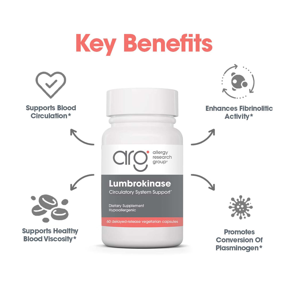 ARG Lumbroquinasa: opción sin gluten y sin alérgenos para tranquilidad