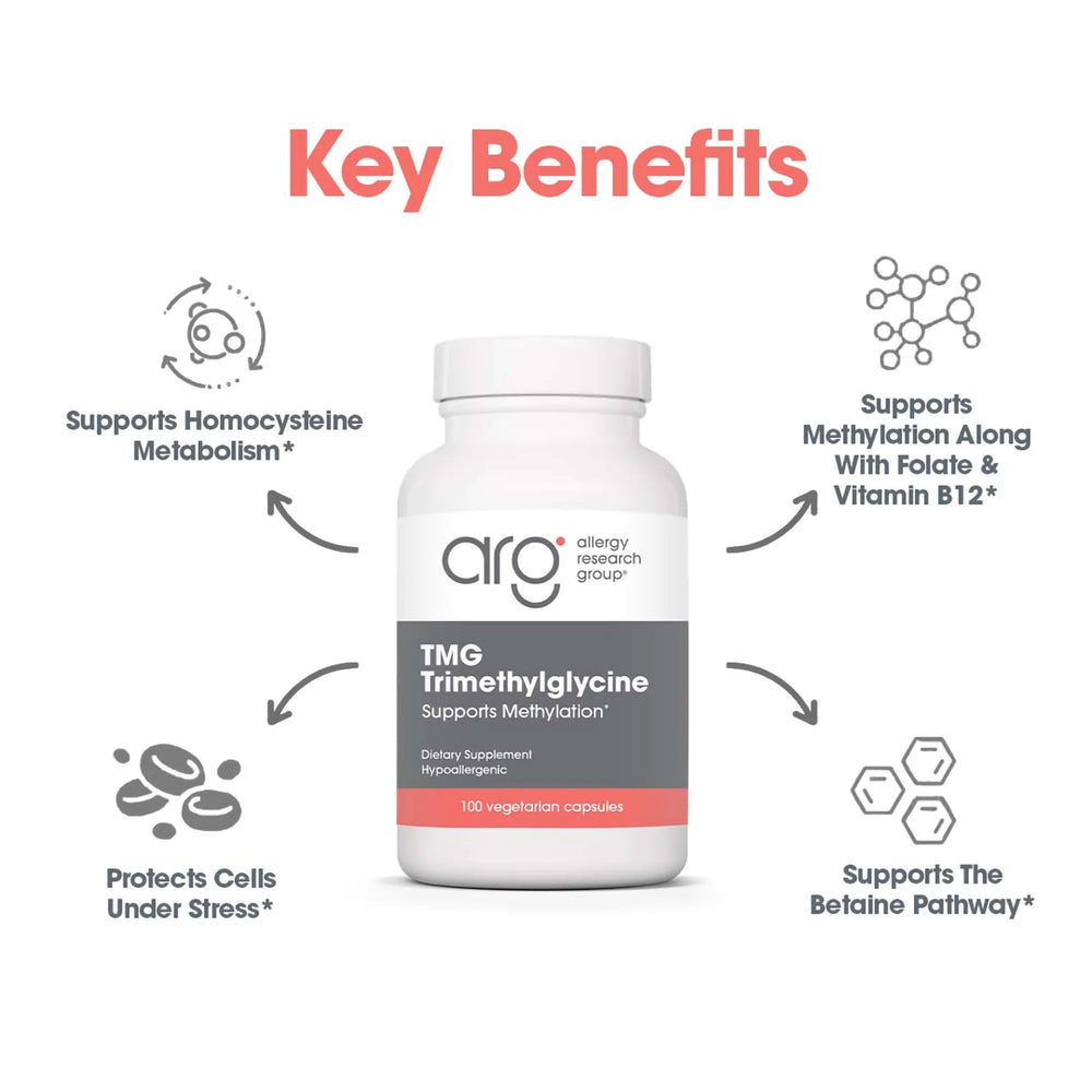 Allergy Research Group ARG TMG polvo de trimetilglicina para ver textura y calidad