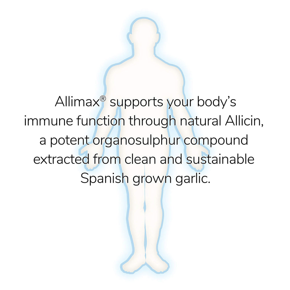 ALLIMAX cápsula abierta mostrando textura del contenido y estabilidad