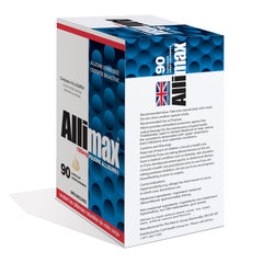 ALLIMAX primer plano de cápsula mostrando superficie lisa y dosificación precisa