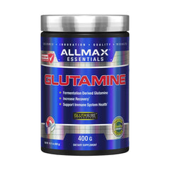 ALLMAX frasco frontal del producto mostrando etiqueta, beneficios de pureza