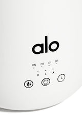 Alo Aura Diffuser mist-output demonstrates wide coverage and even aroma.