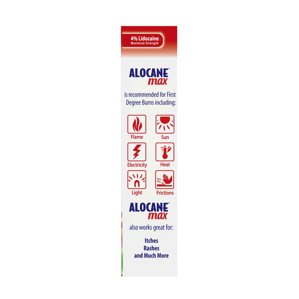 Alocane envase abierto con tapa destacando la boquilla para aplicación fácil